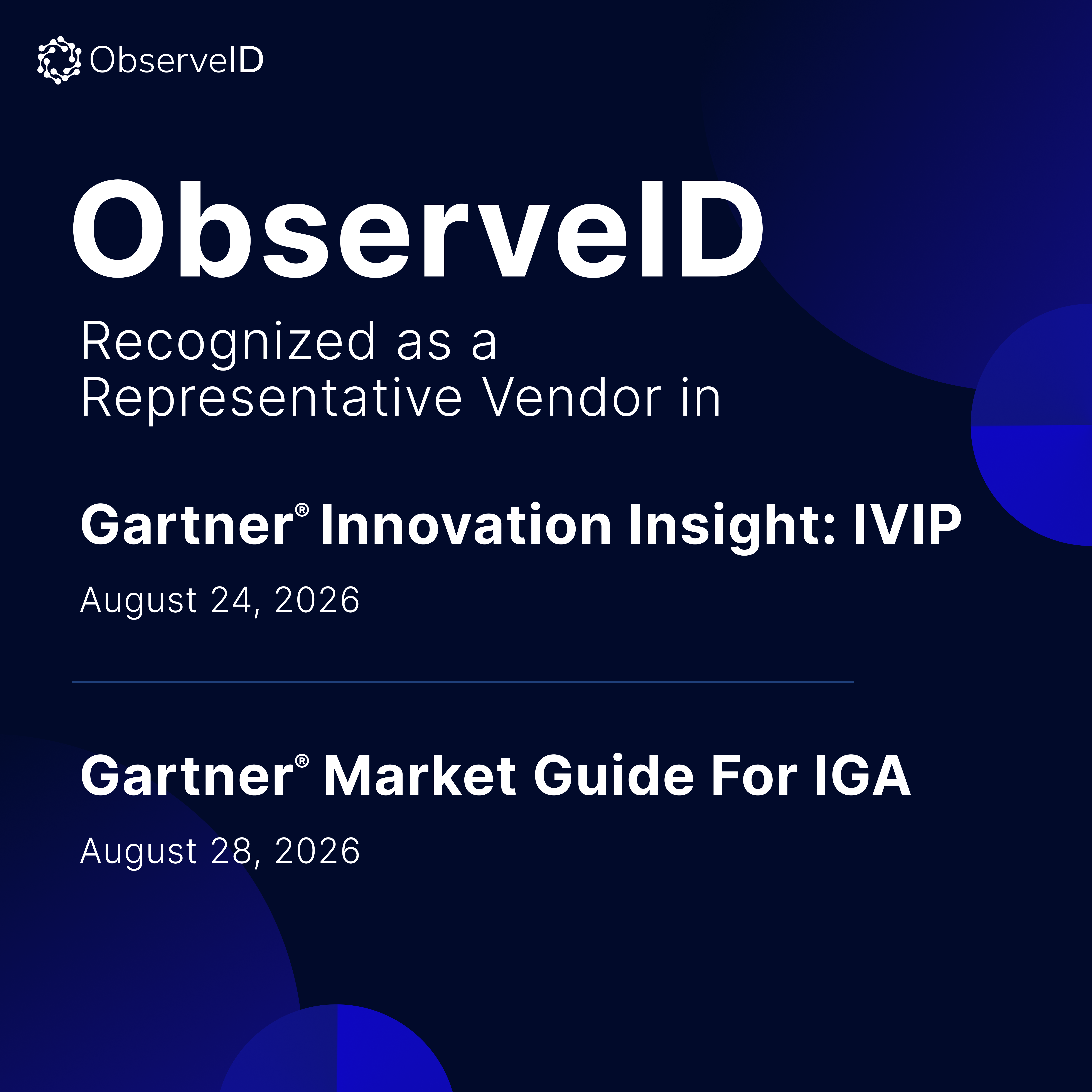 ObserveID Gartner Recognition